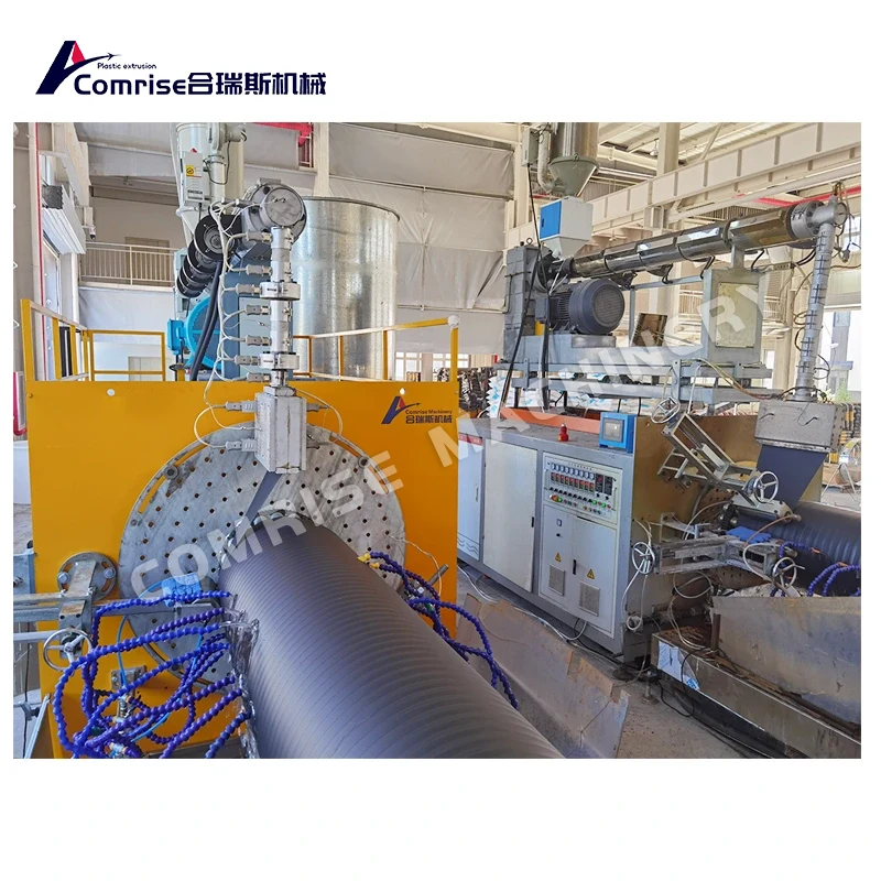 HDPE Sprial Winding Solid Wall Pipe Production Line
