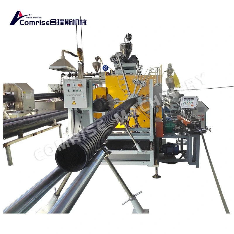 Máquina de tubos de bobinado en espiral reforzada con tiras de acero